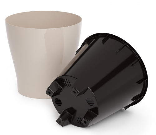 Горшок Лея 17лит Бежевый (с дренажной системой)