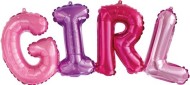 Шар фольгированный Надпись GIRL разноцветный 43/109см