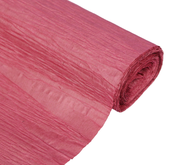 Бумага жатая крепированный розовый 700мм*5мет