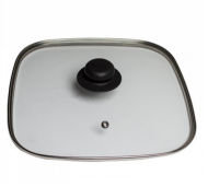 Крышка стеклянная Квадратная 28*28см с Галстуком Арт-80280УП