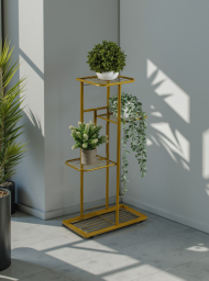 Стойка для цветов Greengo 4 полки Золото 82см Арт-10747742