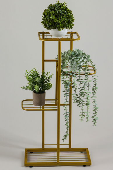 Стойка для цветов Greengo 4 полки Золото 82см Арт-10747742