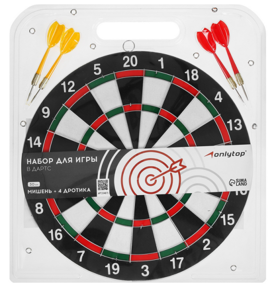 Игра Дартс 30см + 4 дротика Арт-534873