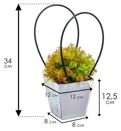 Сумочка для горшечных цветов 120*80*125мм Голография Сумочка для горшечных цветов 120*80*125мм Голография