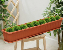 Балконный ящик Алиция 1000мм Терракот с поддоном М-3218 (М-пл)