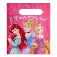 Сумочка пакет п/э 170*200мм Принцессы С днем рождения Арт-1792504