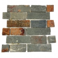 Каменная мозаика MS-0205 ГРАНИТ зелено-серый