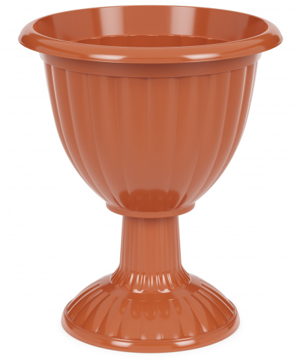 Горшок вазон на высокой ножке Жасмин 18лит Коричневый М-1329 (D-35см)