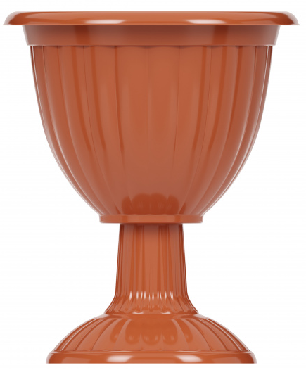 Горшок вазон на высокой ножке Жасмин 18лит Коричневый М-1329 (D-35см)
