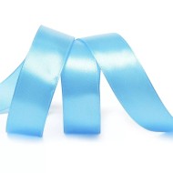 Лента Атласная 25мм*25ярд Голубая