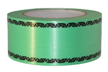 Лента Дубки по краю 5см*50ярд Простая Зелёная Россия