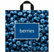 Сумочка пакет п/э петлевидная ручка 420*430мм Черника Арт-603646