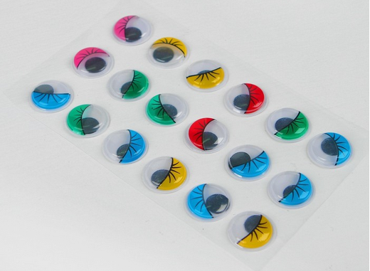 Набор Глазки на клеевой основе 20мм*18шт Арт-3689876 ЦЕНА ЗА НАБОР