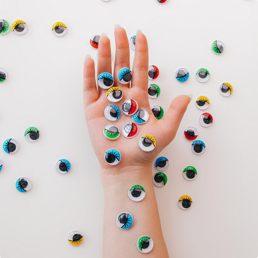 Набор Глазки на клеевой основе 20мм*18шт Арт-3689876 ЦЕНА ЗА НАБОР