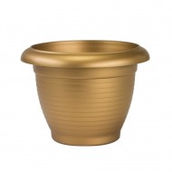 Горшок Терра 1лит Золотой с поддоном