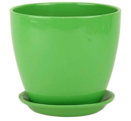 Кашпо Бутон №-ГЛ-03 Глянец Зеленое №3 (D-18см/3,8л)