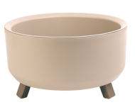 Горшок на ножках Грация прайм 2,25лит Пудровый Арт-4290 (D-19см)