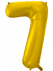 Шар ЦИФРА фольгированный № 7 34"86см Золото