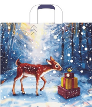 Сумочка пакет п/э 380*340мм Новогодняя тропа Арт-56775