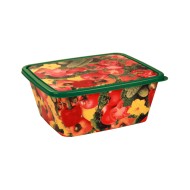 Ёмкость пластиковая для СВЧ Овощное ассорти прямоугольн 3л (БАШ) М-Арт-4878