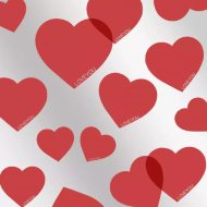 Пленка Листами металл Love is Love Красная 58*58см (1уп/20шт) Цена за лист