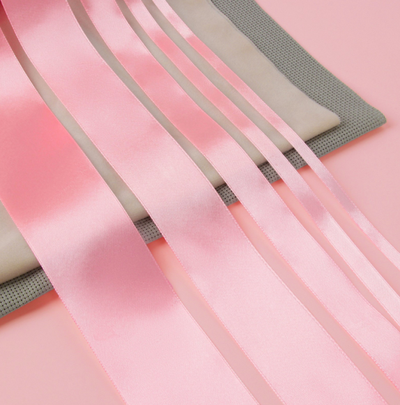 Лента Атласная Набор 5шт Розовая 6/10/20/40/50мм 25ярд Арт-2611774