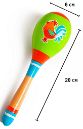 Игрушка музыкальная маракас Петушок/Зайчик 20см