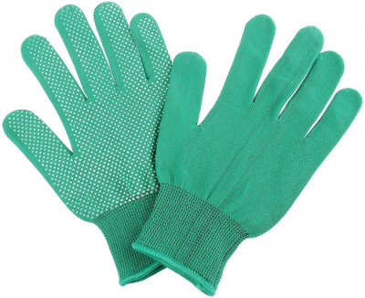 Перчатки Х/Б Точка Зеленые Greengo (1уп/12пар) Арт-1206691