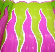 Пленка прозрачная с рисунком Рефлекс (Пламя) Салатово-Малиновая 70см/200гр