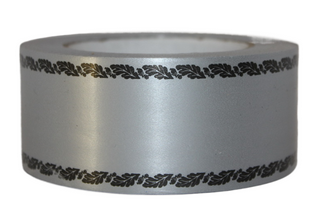 Лента Дубки по краю 5см*50ярд Простая Серая Россия