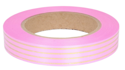 Лента Золот полоса Многополос 2см*50ярд Яр-Розовая РОССИЯ Лента Золот полоса Многополос 2см*50ярд Яр-Розовая РОССИЯ