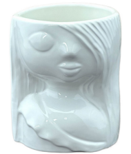 Кашпо Девочка № ГЛ0701 Белое (D-12см/0,45л) Кашпо Девочка № ГЛ0701 Белое (D-12см/0,45л)