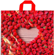 Сумочка пакет п/э 420*430мм Малина Арт-9073