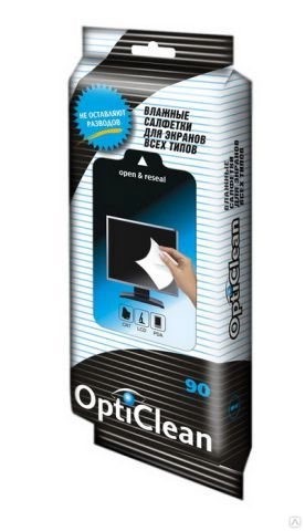 Салфетки влажные для Экранов OPTICLEAN (Скидка-15%)