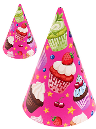 Колпак бумажный Пироженки (16см/6шт) Арт-7573