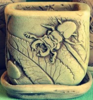 Кашпо Жук Олень №-1 ЗОЛОТОЕ (D-12см)