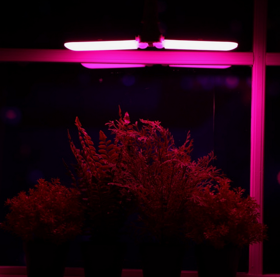 Фитолампа светодиодная Двухлепестковая складная E27 16-ВТ 220В Арт-7391122