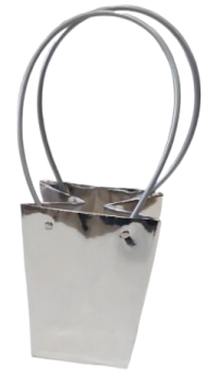 Сумочка для горшечных цветов 130*95*155мм Серебро Арт-460005