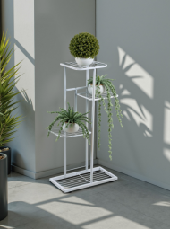 Стойка для цветов Greengo 4 полки Белая 82см Арт-10747741
