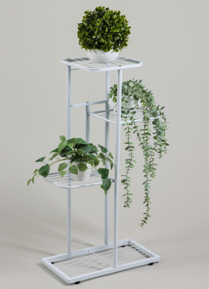 Стойка для цветов Greengo 4 полки Белая 82см Арт-10747741