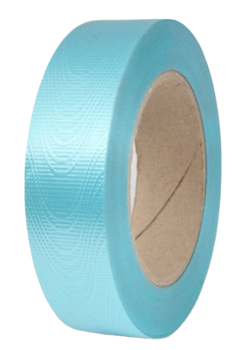 Лента Простая Тиснение дерево 3см*50ярд Голубая