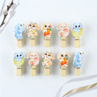 Прищепка Кролики Арт-9132676 (1уп/10шт ) ЦЕНА за ШТУКУ