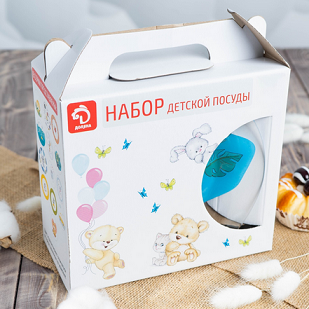 Набор Детской посуды Доляна Динозаврик 3 предмета Арт-7337134