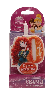 Свеча Цифра 0 Принцессы 1164