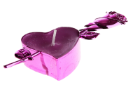 Свеча Признание со стрелой 831988 сиреневая