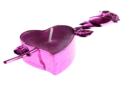 Свеча Признание со стрелой 831988 сиреневая