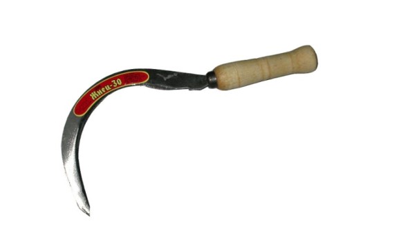 Серп Жнец 30см с деревянной ручкой
