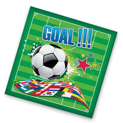 Салфетки бумажные Футбольный матч набор 16шт Арт-СП-1637 Салфетки бумажные Футбольный матч набор 16шт Арт-СП-1637