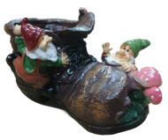 Фигурка-кашпо GВ-3745 Башмак Гномы с грибами 17см Фигурка-кашпо GВ-3745 Башмак Гномы с грибами 17см