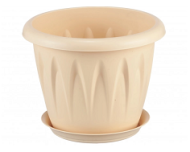 Горшок Алиция 180мм 2лит Белая глина с поддоном М-3066 (М-пл)